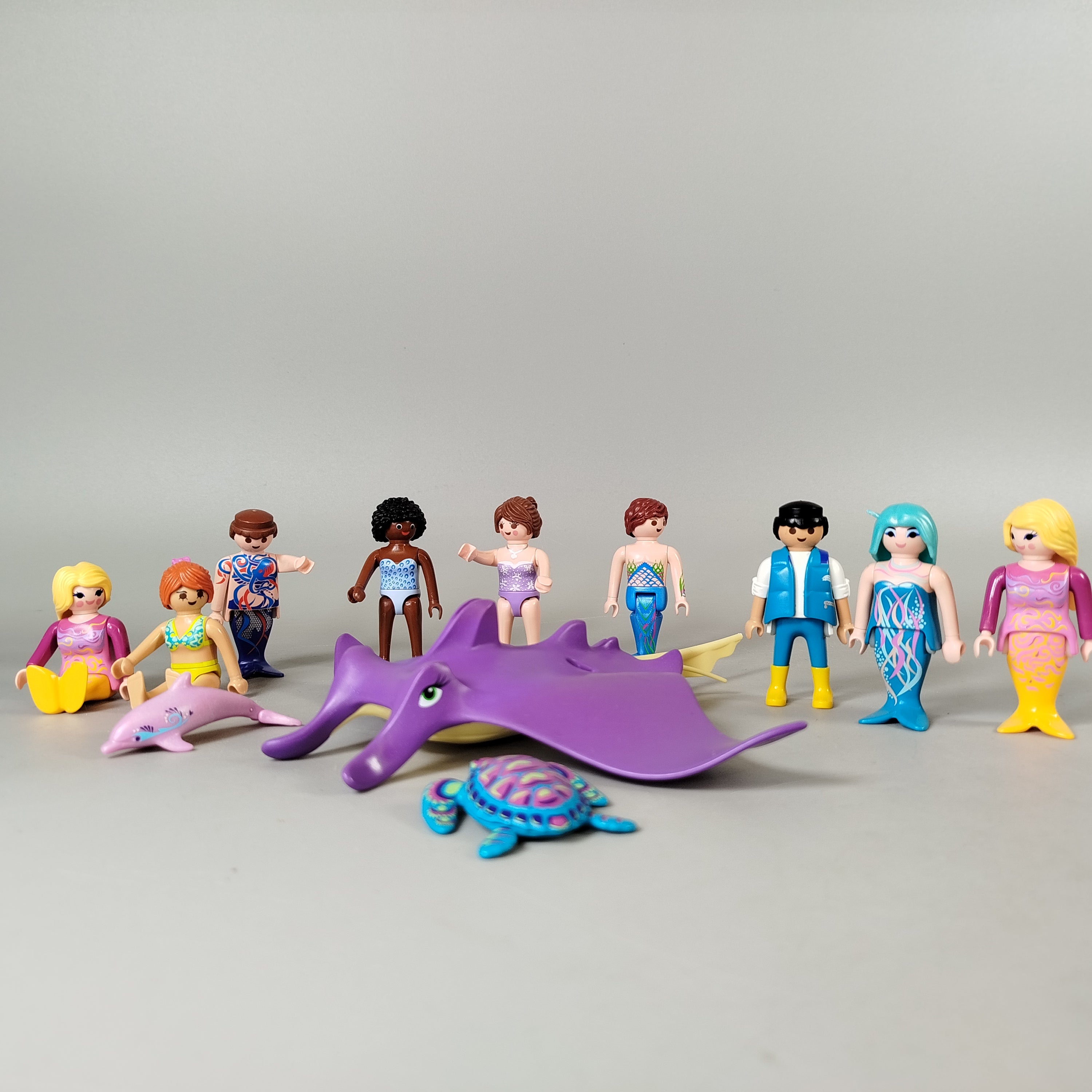 Playmobil Meeres-Thema Set von 13 Figuren & 3 Tieren